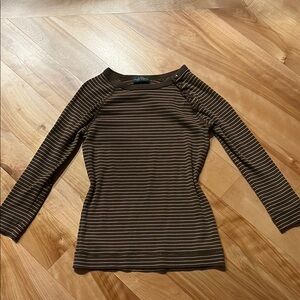 Lauren Ralph Lauren Striped Knit Top - Size XS.